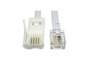 BT - RJ11 Crossover Cable 10m White                                                                                                                                  