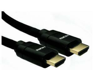 1m 8K HDMI 2.1 cable, Black braid, Black metal hood                                                                                                                  