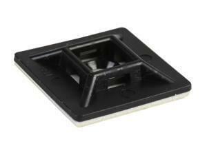 Adhesive Cable Tie Base in Black 19mm x 19mm (100pk)