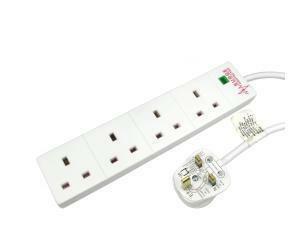 NEWlink 2m Surge Protected UK Power Extension - 4 Ports                                                                                                              