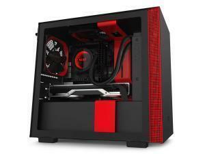 NZXT H210 Compact Mini-ITX Chassis - Tempered Glass Black/Red                                                                                                        