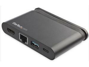 StarTech.com USB C Multiport Adapter with HDMI - 4K - Mac / Windows - 1xA plus 1xC - 100W PD 3.0 92W Laptop Charging - GbE - Wraparound Cable - USB C multiport adapter