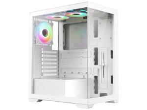 Vida Vetro White ARGB Gaming Tower Chassis