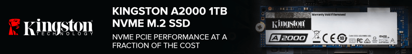 Kingston A2000 1TB NVME M.2 Solid State Drive/SSD