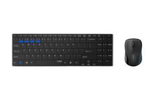 Rapoo 9060M Multi-mode Wireless Mouse Andamp; Ultra-slim Keyboard Set Black UK Layout