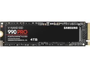 Samsung 990 PRO NVMe M.2 SSD, 4 TB, PCIe 4.0, 7,450 MB/s read, 6,900 MB/s write, Internal SSD, For gaming and video editing, MZ-V9P4T0BW