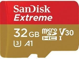 Sandisk Extreme 32GB MicroSDHC Class 10 Memory Card
