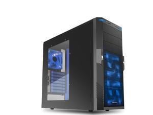 Sharkoon T9 Value Mid Tower case, Black/Blue, Windowed