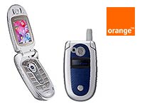 ORANGE - Motorola V500 Colour Camera Andamp; Bluetooth Pay As You Go Mobile Phone