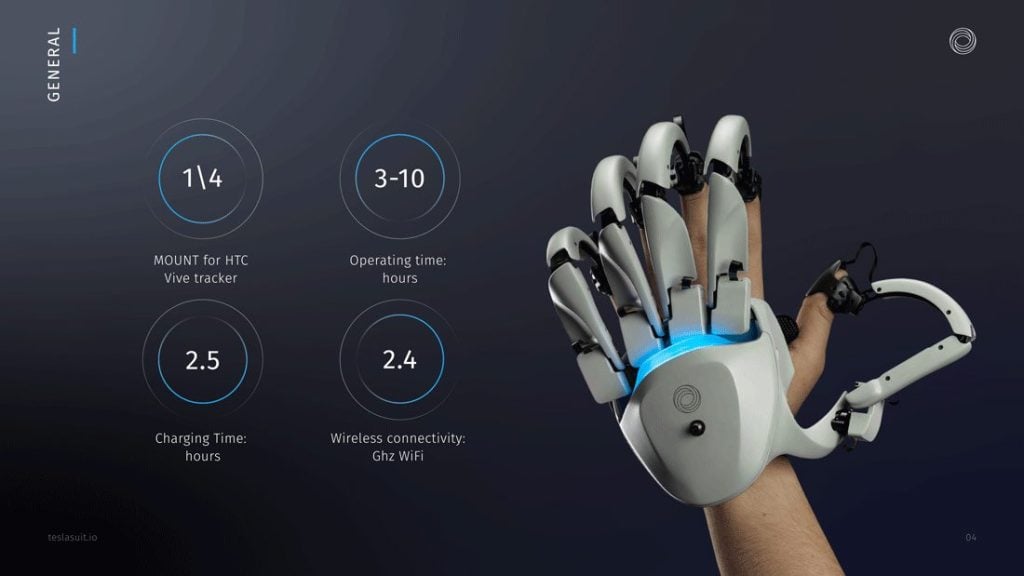 Testlasuit force feedback