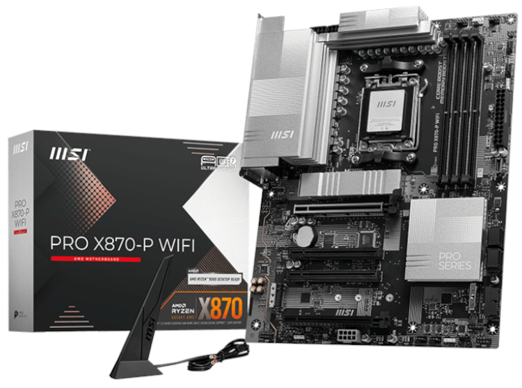 MSI PRO X870-P WIFI AMD X870 Chipset Socket AM5 ATX Motherboard