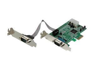 *B-stock item-90 days warranty* StarTech.com 2 Port Low Profile Native RS232 PCI Express Serial Card with 16550 UART - 2 x 9-pin DB-9 Male RS-232 Serial PCI Express
