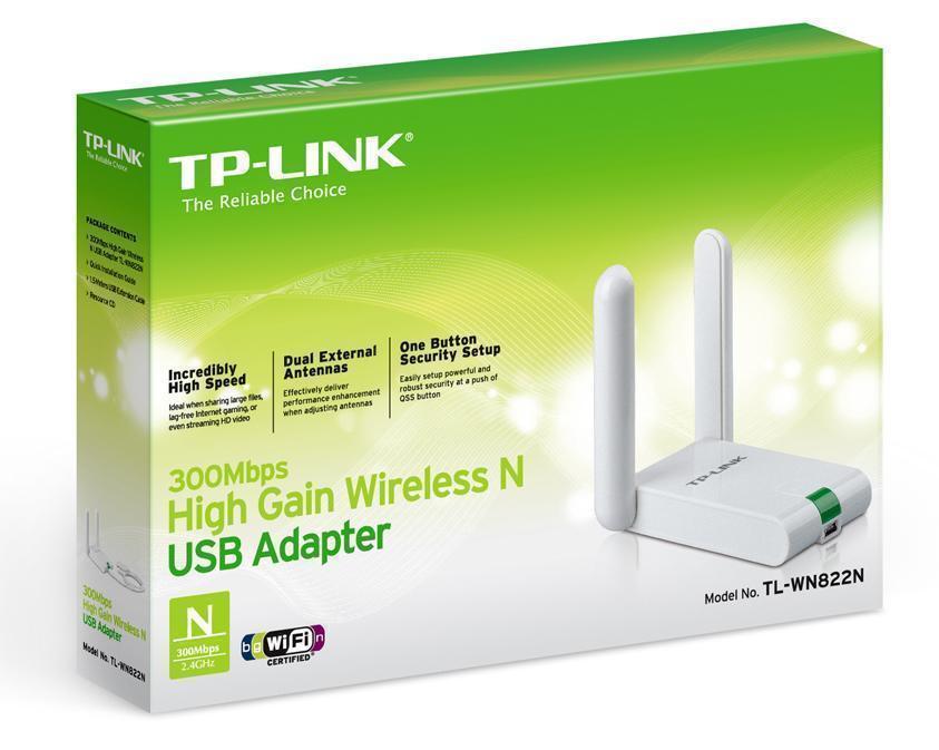 TP-LINK TL-WN822N 300Mbps High Gain Wireless-N USB Adapter ...