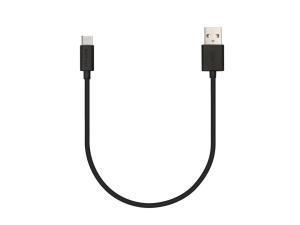 Veho Pebble USB-A to USB-C Universal Charge and Sync 0.2m/0.7ft Cable – Black
