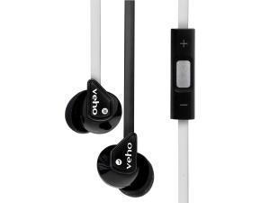 Veho VEP-004-Z2BW 360° Stereo sound isolating Earphones with built in mic and remote control and flex anti tangle cord system