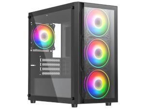 Vida Lucid Black ARGB Gaming Mini Tower Chassis