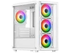 Vida Lucid White ARGB Gaming Mini Tower Chassis