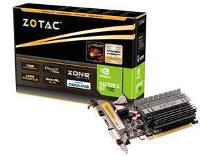 ZOTAC GeForce GT 730 Silent / Low Profile 2GB GDDR3 Graphics Card